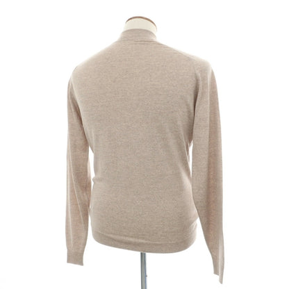 【中古】ジョンスメドレー JOHN SMEDLEY ハイゲージ ウール モックネック プルオーバーニット ベージュ【サイズM】【 状態ランクB 】【 メンズ 】