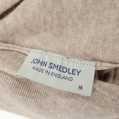 【中古】ジョンスメドレー JOHN SMEDLEY ハイゲージ ウール モックネック プルオーバーニット ベージュ【サイズM】【 状態ランクB 】【 メンズ 】