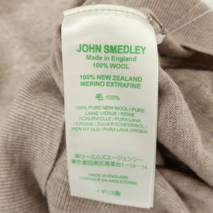 【中古】ジョンスメドレー JOHN SMEDLEY ハイゲージ ウール モックネック プルオーバーニット ベージュ【サイズM】【 状態ランクB 】【 メンズ 】