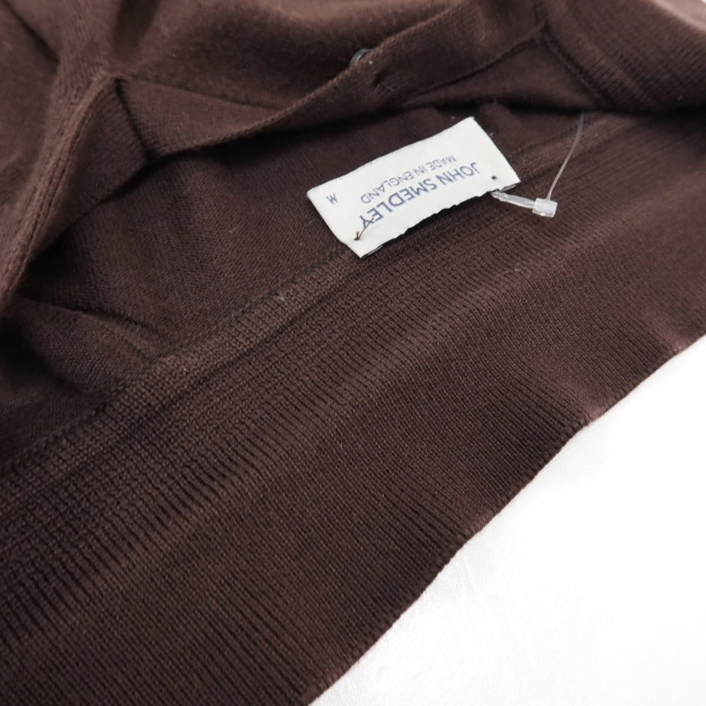 【中古】ジョンスメドレー JOHN SMEDLEY ハイゲージ シーアイランドコットン 半袖 ポロニット ブラウン【サイズM】【 状態ランクB 】【 メンズ 】
