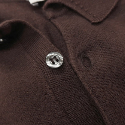 【中古】ジョンスメドレー JOHN SMEDLEY ハイゲージ シーアイランドコットン 半袖 ポロニット ブラウン【サイズM】【 状態ランクB 】【 メンズ 】