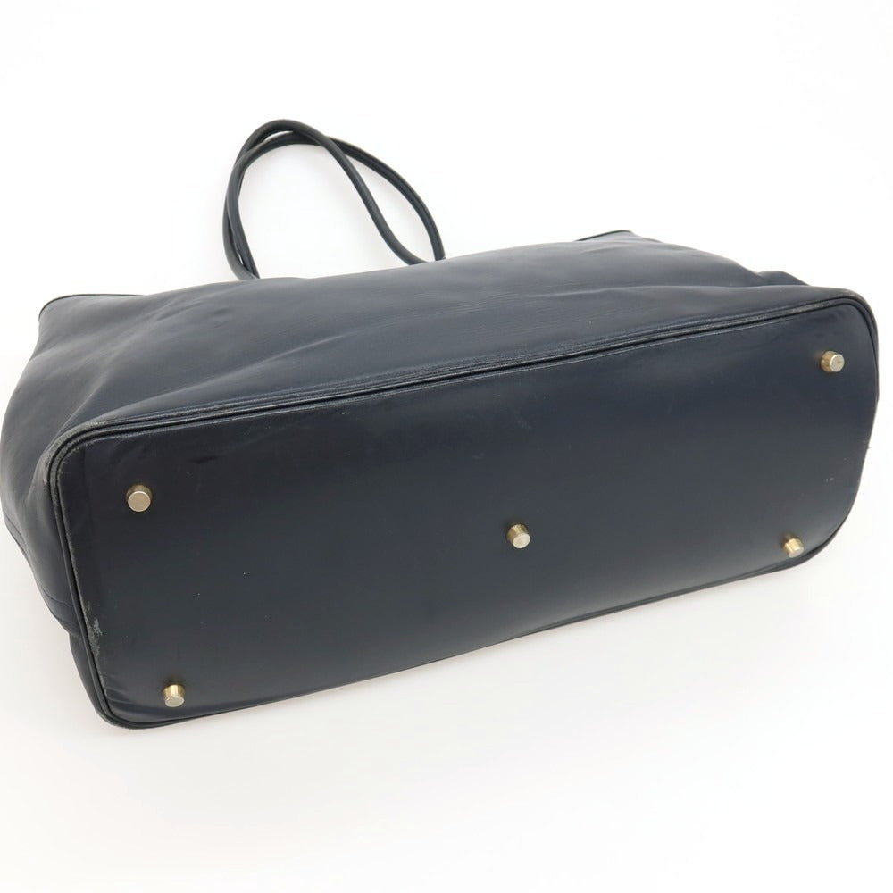 【中古】シセイ Cisei レザー トートバッグ ネイビー【 状態ランクD 】【 メンズ 】