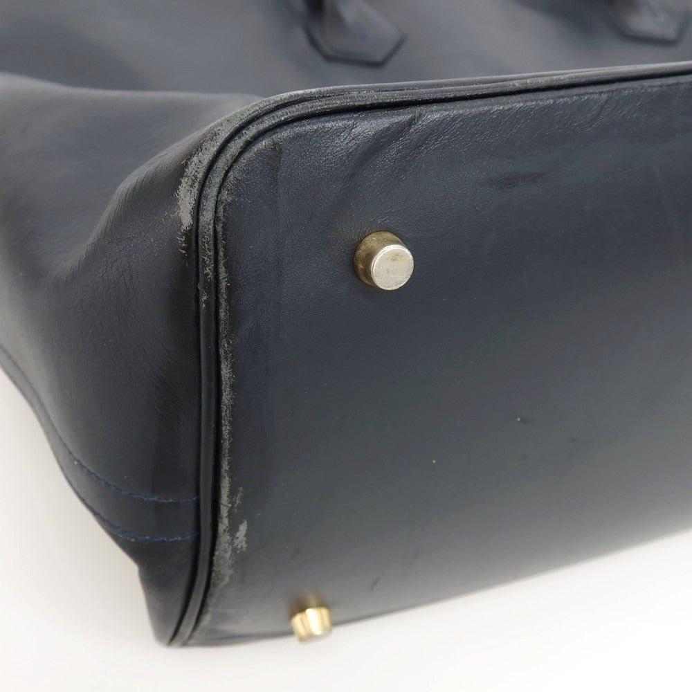 【中古】シセイ Cisei レザー トートバッグ ネイビー【 状態ランクD 】【 メンズ 】