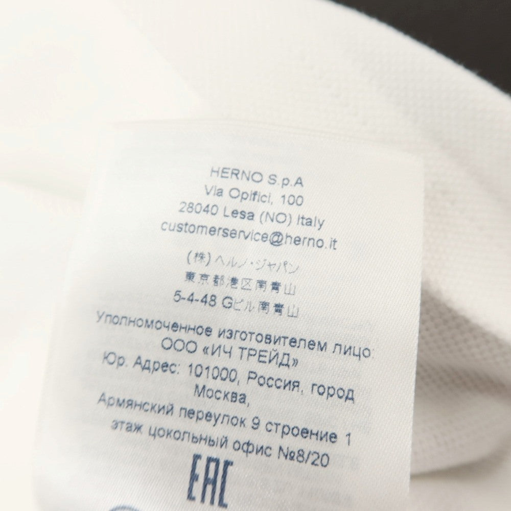 【中古】ヘルノ Herno 鹿の子調コットン クルーネック 半袖Ｔシャツ ホワイト【サイズ48】【 状態ランクB 】【 メンズ 】