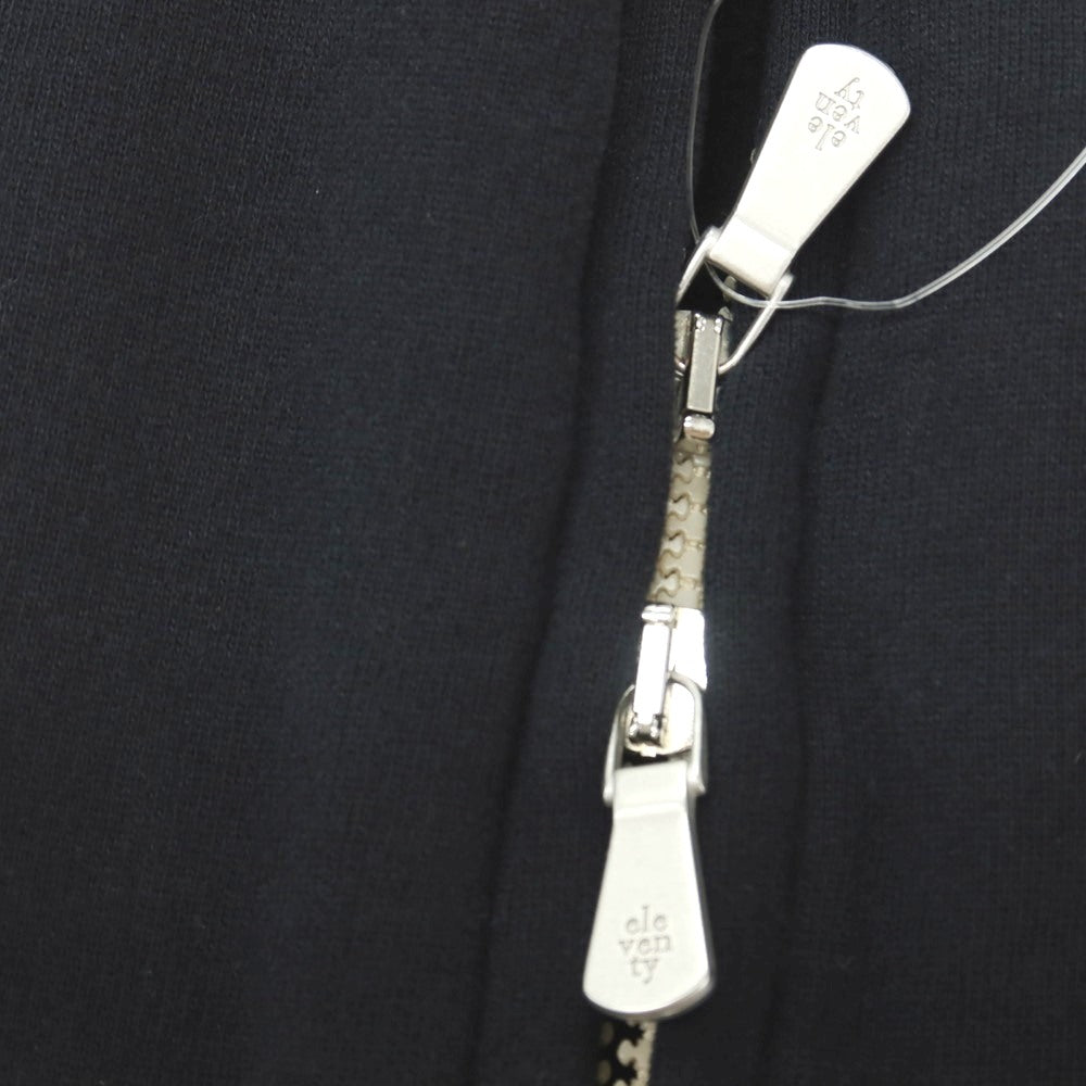 【中古】イレブンティ eleventy コットン スウェット ダブルジップブルゾン ブラック【サイズL】【 状態ランクB 】【 メンズ 】