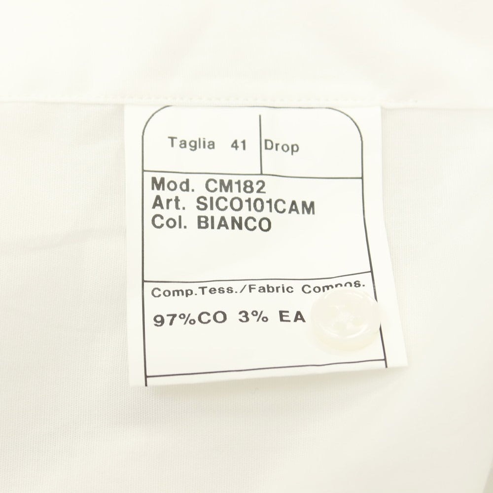 【中古】ドメニコ タリエンテ Domenico Tagliente ストレッチ コットン レギュラーカラー ドレスシャツ ホワイト【サイズ41】【 状態ランクB 】【 メンズ 】
