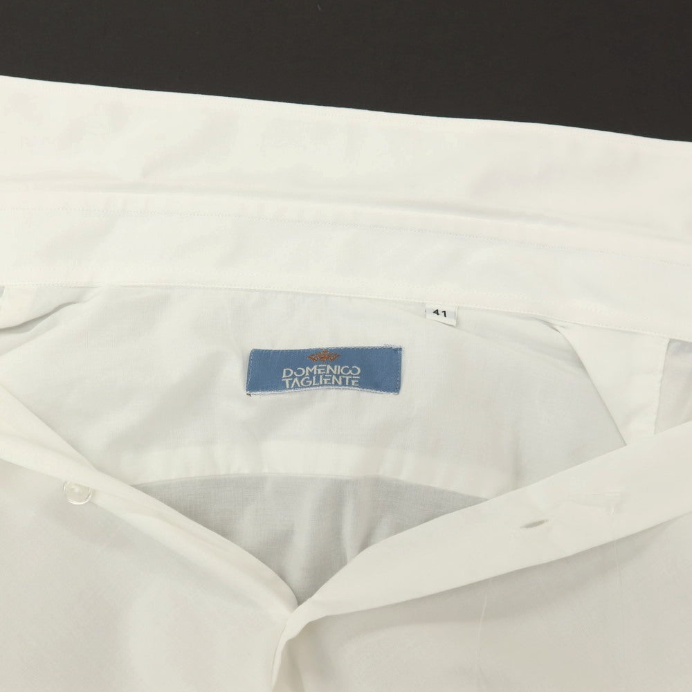 【中古】ドメニコ タリエンテ Domenico Tagliente ストレッチ コットン レギュラーカラー ドレスシャツ ホワイト【サイズ41】【 状態ランクB 】【 メンズ 】