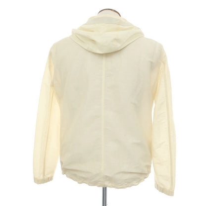 【中古】ジョルジオアルマーニ GIORGIO ARMANI リネンシルク ダブルジップ フーデッドブルゾン クリーム【サイズ50】【 状態ランクD 】【 メンズ 】