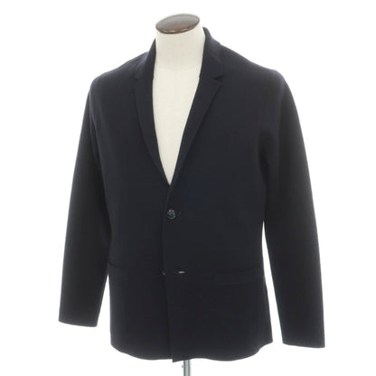 【中古】エンポリオ アルマーニ EMPORIO ARMANI ウールナイロンポリウレタン ジャケット型 2B カーディガン ネイビー【サイズ52】【 状態ランクB 】【 メンズ 】
