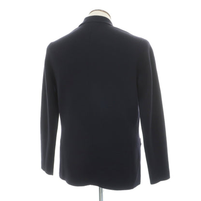 【中古】エンポリオ アルマーニ EMPORIO ARMANI ウールナイロンポリウレタン ジャケット型 2B カーディガン ネイビー【サイズ52】【 状態ランクB 】【 メンズ 】