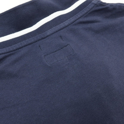 【中古】アルマーニ ジーンズ ARMANI JEANS 鹿の子調 ストレッチ コットン 半袖ポロシャツ ネイビー【サイズXL】【 状態ランクC 】【 メンズ 】