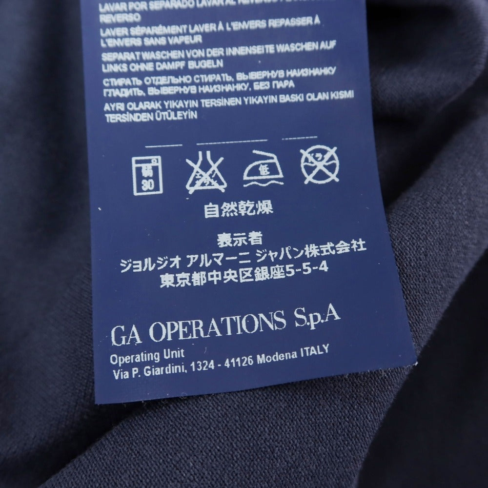 【中古】アルマーニ ジーンズ ARMANI JEANS 鹿の子調 ストレッチ コットン 半袖ポロシャツ ネイビー【サイズXL】【 状態ランクC 】【 メンズ 】