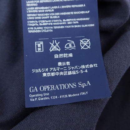 【中古】アルマーニ ジーンズ ARMANI JEANS 鹿の子調 ストレッチ コットン 半袖ポロシャツ ネイビー【サイズXL】【 状態ランクC 】【 メンズ 】
