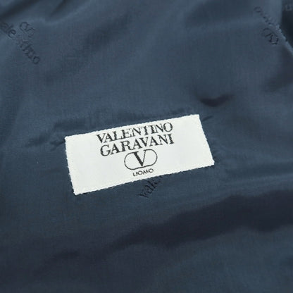 【中古】ヴァレンティノ ガラヴァーニ Valentino Garavani シルク ドレス系ジレ ベスト ネイビー【サイズ50】【 状態ランクC 】【 メンズ 】