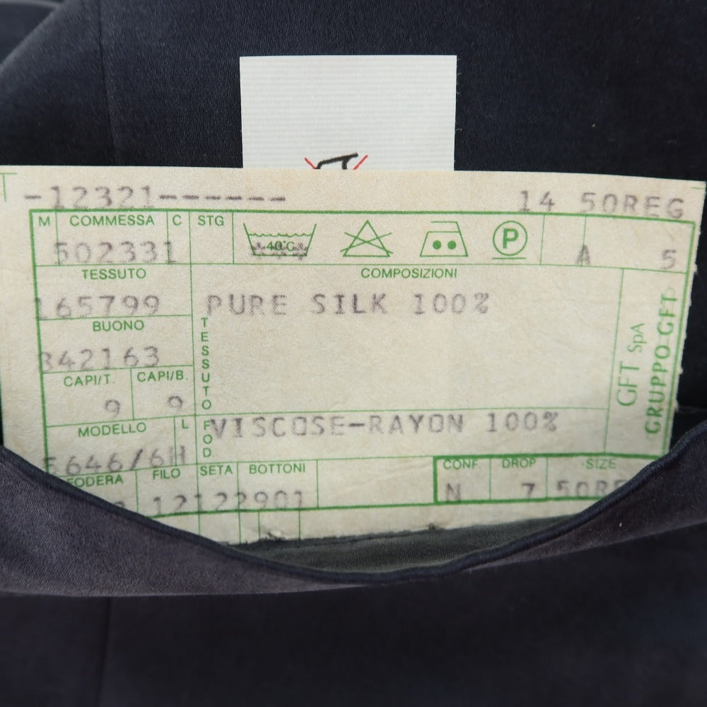 【中古】ヴァレンティノ ガラヴァーニ Valentino Garavani シルク ドレス系ジレ ベスト ネイビー【サイズ50】【 状態ランクC 】【 メンズ 】
