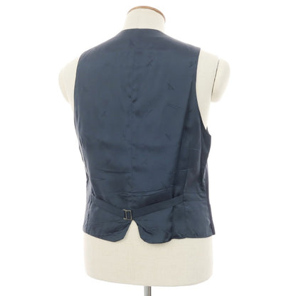 【中古】ヴァレンティノ ガラヴァーニ Valentino Garavani シルク ドレス系ジレ ベスト ネイビー【サイズ50】【 状態ランクC 】【 メンズ 】