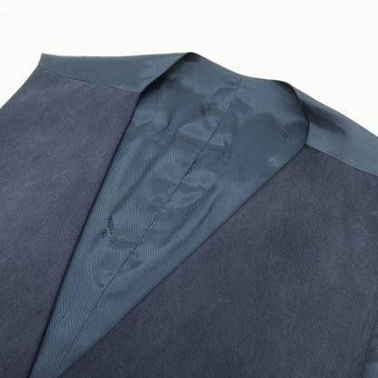 【中古】ヴァレンティノ ガラヴァーニ Valentino Garavani シルク ドレス系ジレ ベスト ネイビー【サイズ50】【 状態ランクC 】【 メンズ 】