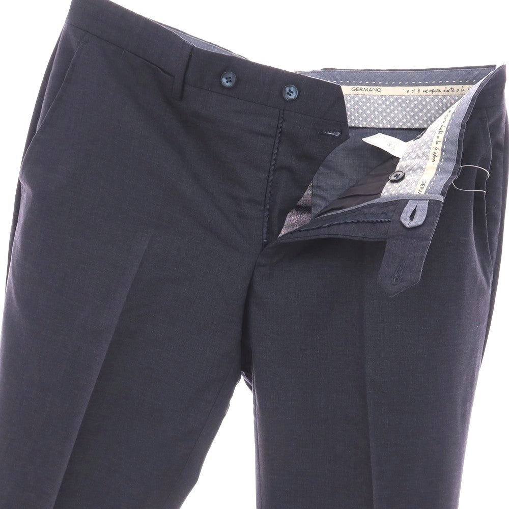 【中古】ジェルマーノ GERMANO BEAMS F別注 ストレッチ ウール ドレススラックスパンツ ネイビー【サイズ50】【 状態ランクB 】【 メンズ 】