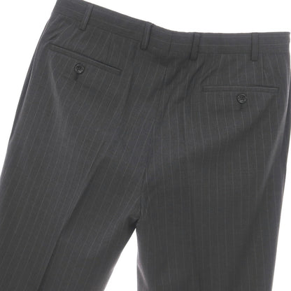 【中古】アルマーニ コレッツォーニ ARMANI COLLEZIONI ウール ピンストライプ ドレススラックスパンツ グレーxホワイト【サイズ50】【 状態ランクC 】【 メンズ 】