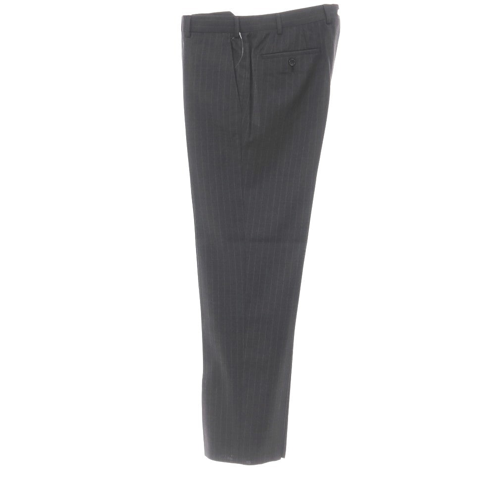 【中古】アルマーニ コレッツォーニ ARMANI COLLEZIONI ウール ピンストライプ ドレススラックスパンツ グレーxホワイト【サイズ50】【 状態ランクC 】【 メンズ 】