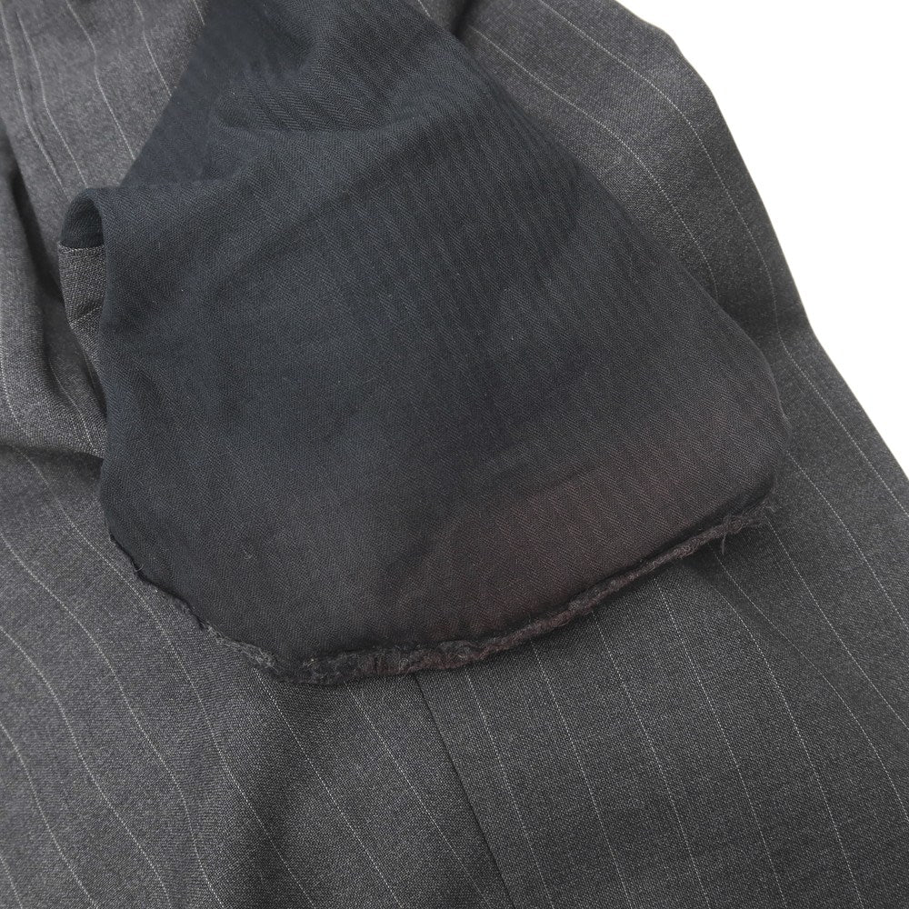【中古】アルマーニ コレッツォーニ ARMANI COLLEZIONI ウール ピンストライプ ドレススラックスパンツ グレーxホワイト【サイズ50】【 状態ランクC 】【 メンズ 】