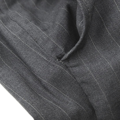 【中古】アルマーニ コレッツォーニ ARMANI COLLEZIONI ウール ピンストライプ ドレススラックスパンツ グレーxホワイト【サイズ50】【 状態ランクC 】【 メンズ 】