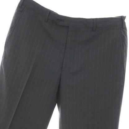 【中古】アルマーニ コレッツォーニ ARMANI COLLEZIONI ウール ピンストライプ ドレススラックスパンツ グレーxホワイト【サイズ50】【 状態ランクC 】【 メンズ 】