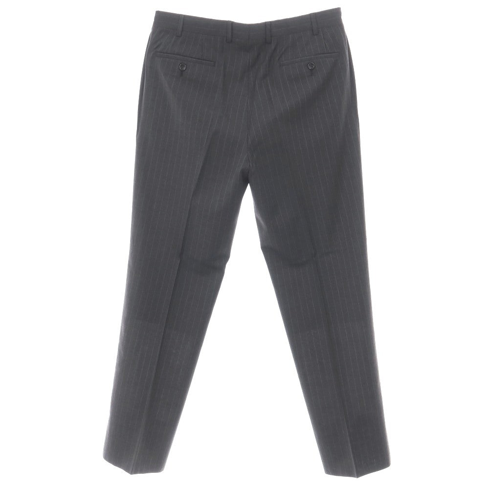 【中古】アルマーニ コレッツォーニ ARMANI COLLEZIONI ウール ピンストライプ ドレススラックスパンツ グレーxホワイト【サイズ50】【 状態ランクC 】【 メンズ 】