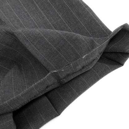 【中古】アルマーニ コレッツォーニ ARMANI COLLEZIONI ウール ピンストライプ ドレススラックスパンツ グレーxホワイト【サイズ50】【 状態ランクC 】【 メンズ 】