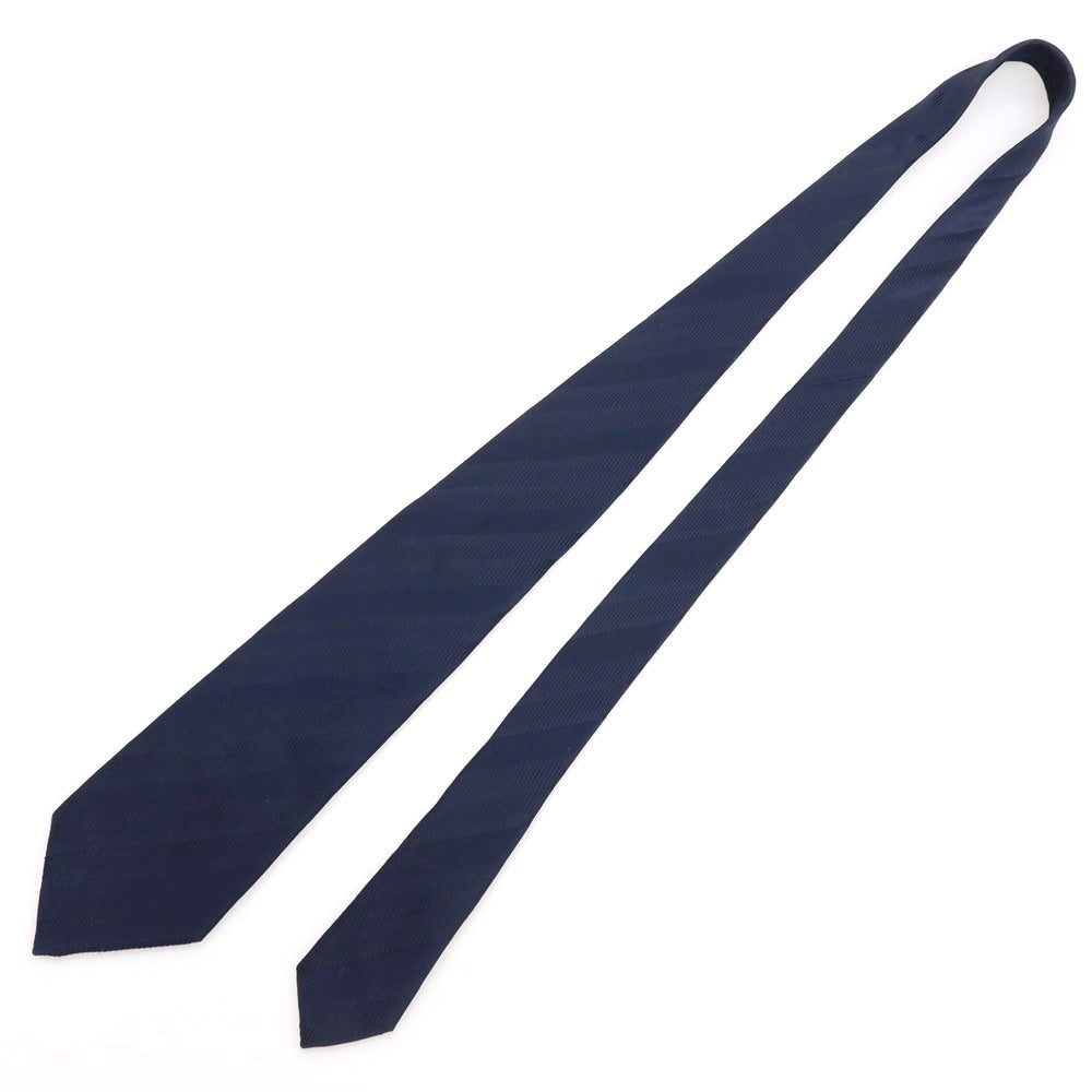 【中古】ジョルジオアルマーニ GIORGIO ARMANI シルク ストライプ柄ネクタイ ネイビー【 状態ランクC 】【 メンズ 】