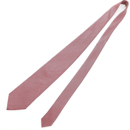 【中古】ジョルジオアルマーニ GIORGIO ARMANI シルク ネクタイ レッドxホワイト【 状態ランクC 】【 メンズ 】