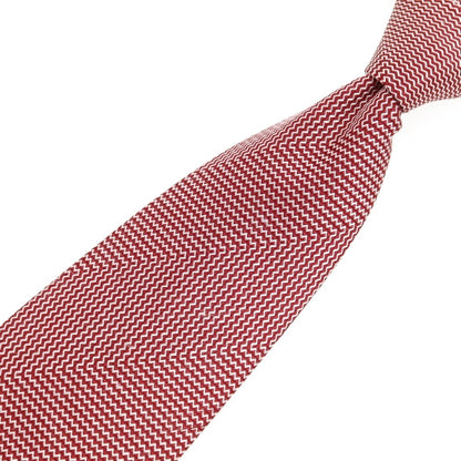 【中古】ジョルジオアルマーニ GIORGIO ARMANI シルク ネクタイ レッドxホワイト【 状態ランクC 】【 メンズ 】