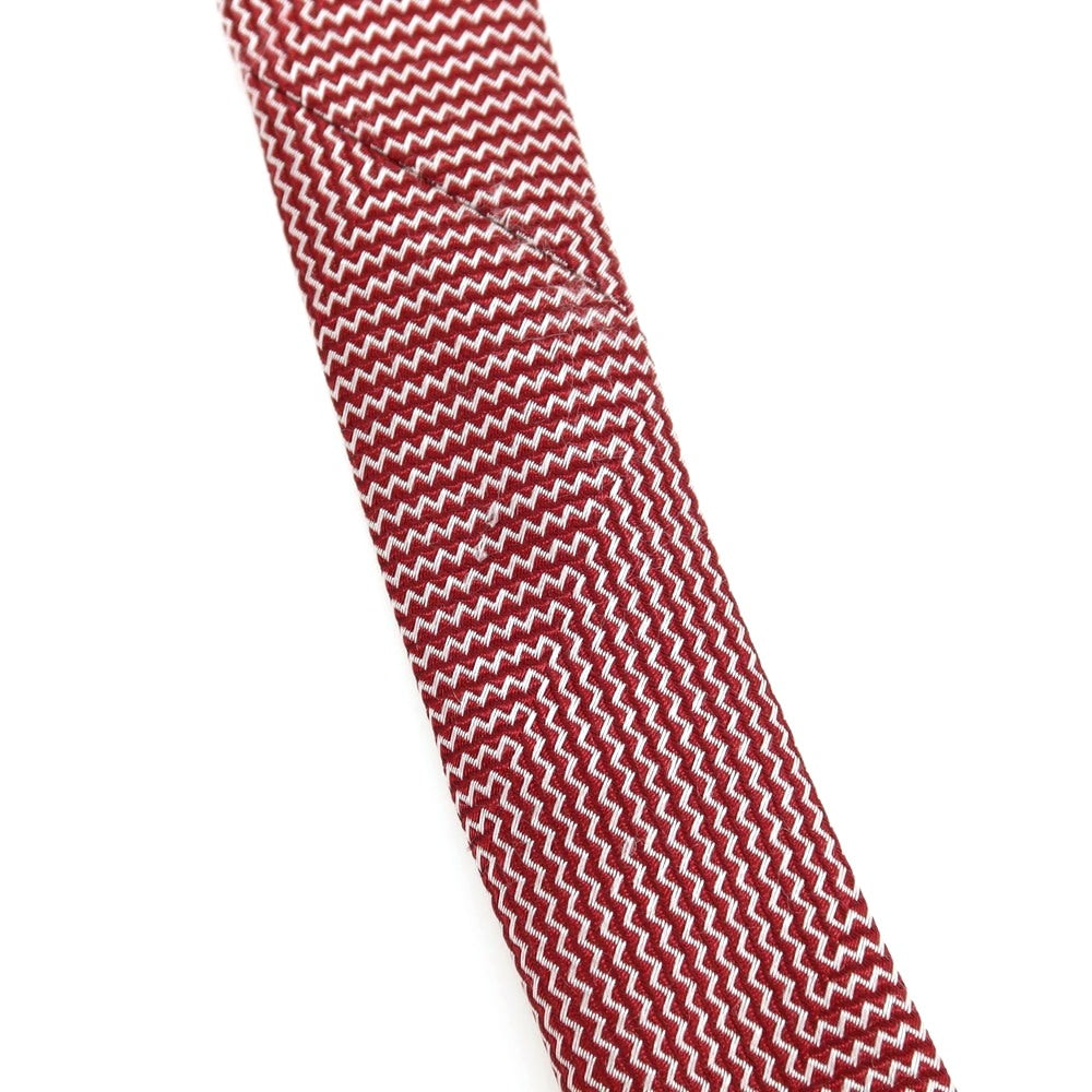 【中古】ジョルジオアルマーニ GIORGIO ARMANI シルク ネクタイ レッドxホワイト【 状態ランクC 】【 メンズ 】