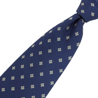 【中古】ジョルジオアルマーニ GIORGIO ARMANI シルク 小紋柄ネクタイ ネイビーxライトグリーン【 状態ランクB 】【 メンズ 】