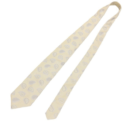 【中古】ジョルジオアルマーニ GIORGIO ARMANI シルク ペイズリー柄ネクタイ ベージュxグレー【 状態ランクC 】【 メンズ 】