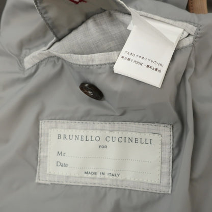 【中古】ブルネロクチネリ Brunello Cucinelli ナイロン スタンドカラー ダブルジップ ダウンベスト アイボリー【サイズS】【 状態ランクB 】【 メンズ 】