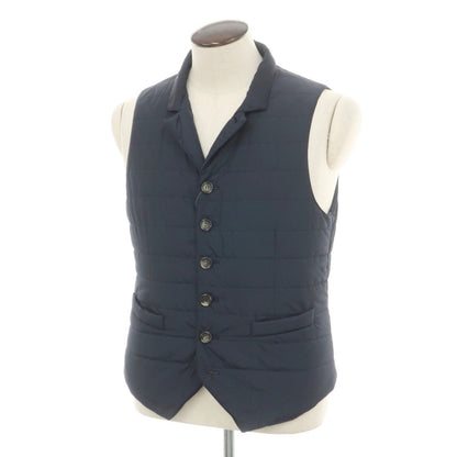 【中古】キーレッド ケイレッド KIRED ポリエステル 中綿ベスト ジレ ネイビー【サイズ50】【 状態ランクB 】【 メンズ 】