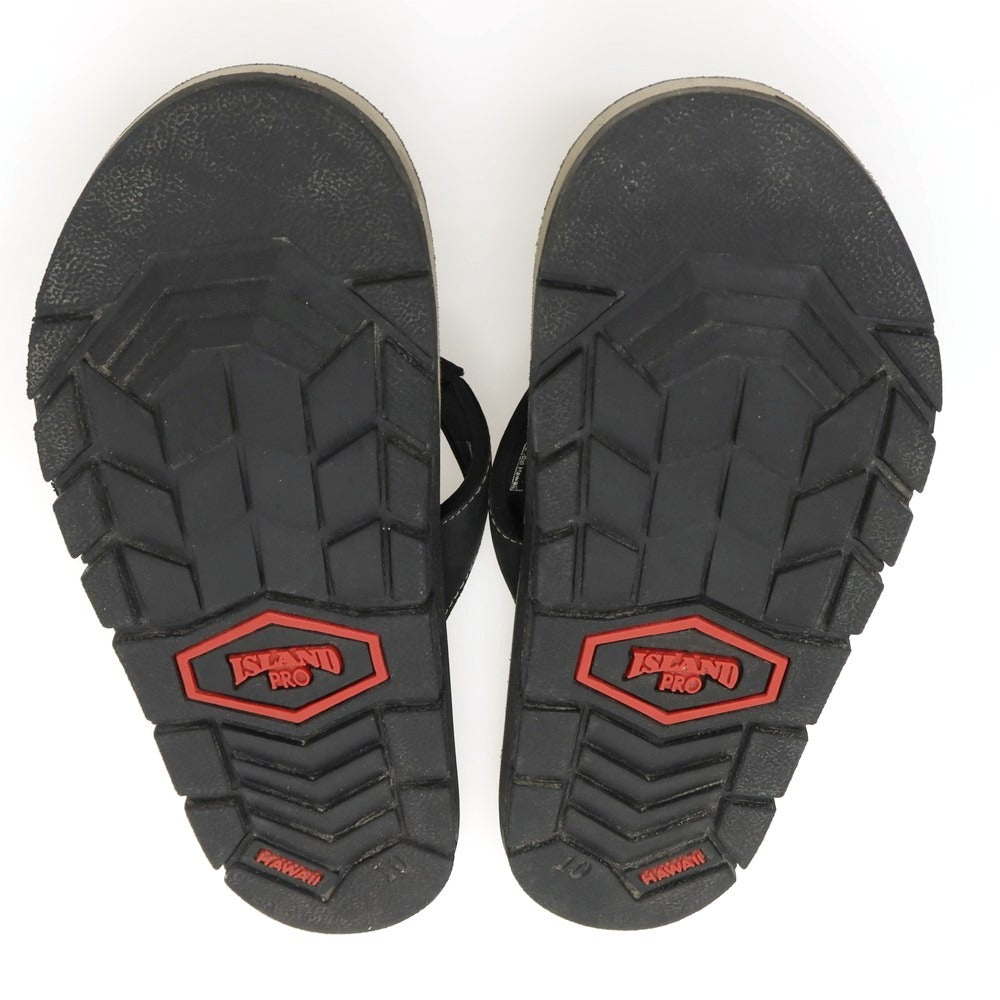【中古】アイランドスリッパ ISLAND SLIPPER レザー系 サンダル ブラック【サイズ10】【 状態ランクC 】【 メンズ 】