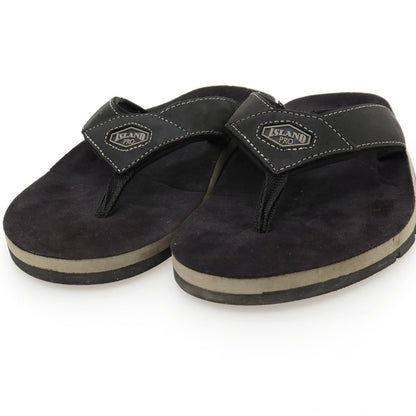【中古】アイランドスリッパ ISLAND SLIPPER レザー系 サンダル ブラック【サイズ10】【 状態ランクC 】【 メンズ 】