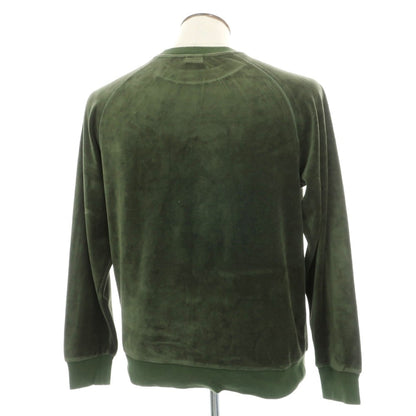 【中古】チャンピオン Champion コットンポリエステル ベロア クルーネック スウェット グリーン【サイズL】【 状態ランクC 】【 メンズ 】
