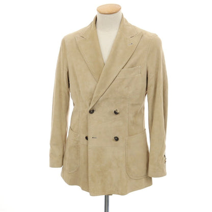 【中古】リングヂャケット RING JACKET 羊革 シープ スエード レザー ダブル4B カジュアルジャケット ベージュ【サイズ44】【 状態ランクC 】【 メンズ 】