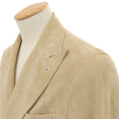 【中古】リングヂャケット RING JACKET 羊革 シープ スエード レザー ダブル4B カジュアルジャケット ベージュ【サイズ44】【 状態ランクC 】【 メンズ 】