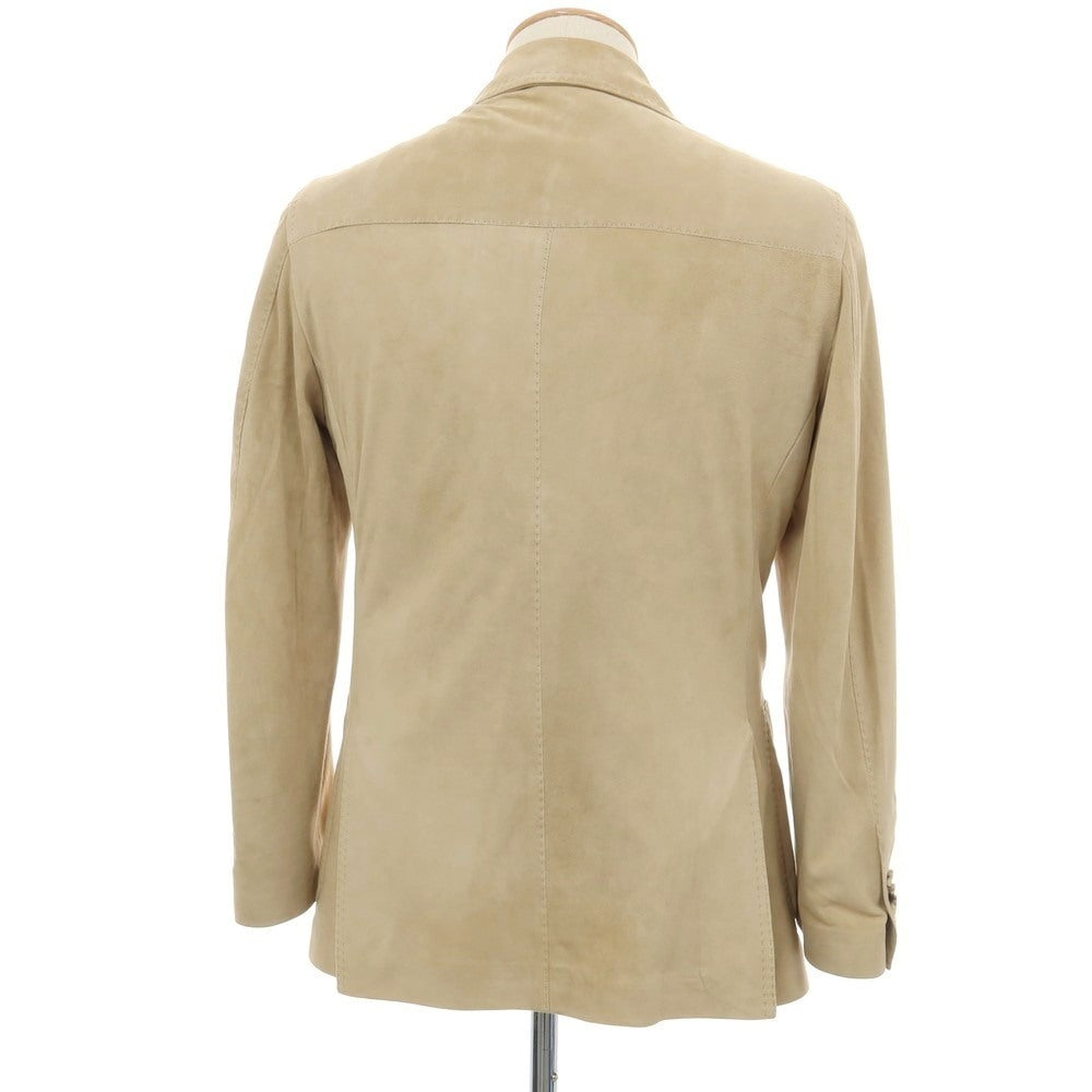 【中古】リングヂャケット RING JACKET 羊革 シープ スエード レザー ダブル4B カジュアルジャケット ベージュ【サイズ44】【 状態ランクC 】【 メンズ 】