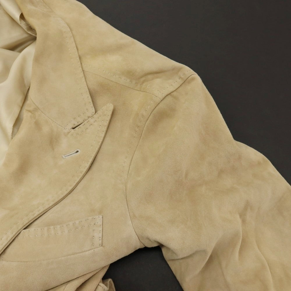 【中古】リングヂャケット RING JACKET 羊革 シープ スエード レザー ダブル4B カジュアルジャケット ベージュ【サイズ44】【 状態ランクC 】【 メンズ 】