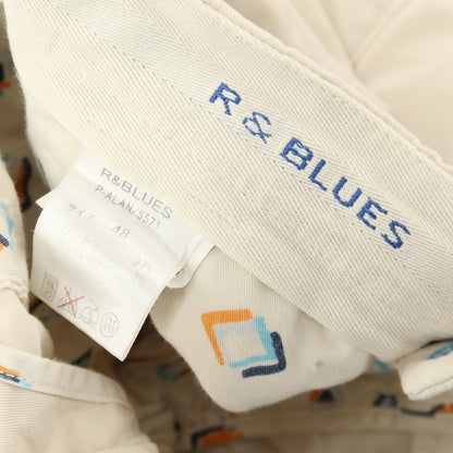 【中古】アザブテーラー azabu tailor R&amp;BLUES コットンポリウレタン カジュアルスラックスパンツ ライトベージュ【サイズ48】【 状態ランクC 】【 メンズ 】