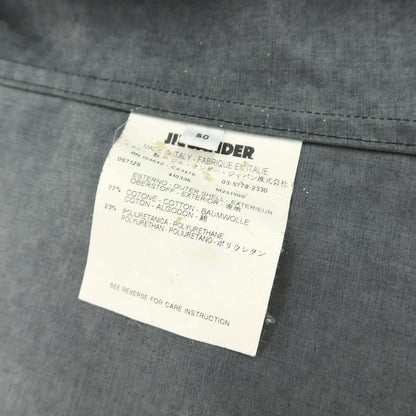 【中古】ジルサンダー JIL SANDER コットンポリウレタン ステンカラーコート ネイビー【サイズ50】【 状態ランクC 】【 メンズ 】
