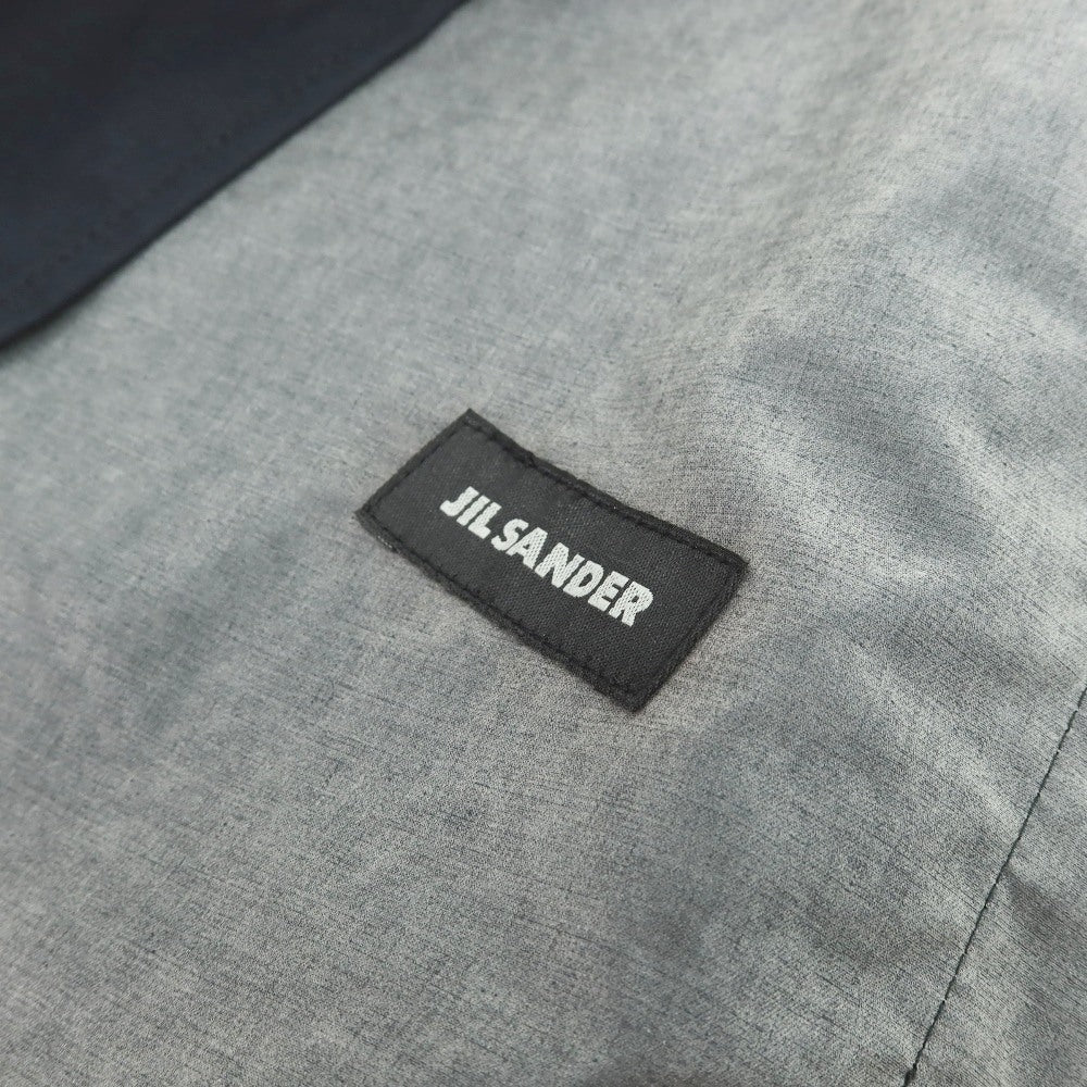 【中古】ジルサンダー JIL SANDER コットンポリウレタン ステンカラーコート ネイビー【サイズ50】【 状態ランクC 】【 メンズ 】