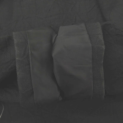 【中古】イッセイミヤケ メン ISSEY MIYAKE MEN シワ加工 リネンウールキュプラ 3つボタンスーツ セットアップ ブラック【サイズ2】【 状態ランクC 】【 メンズ 】