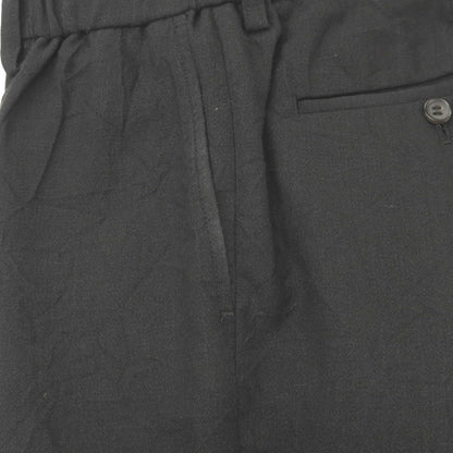 【中古】イッセイミヤケ メン ISSEY MIYAKE MEN シワ加工 リネンウールキュプラ 3つボタンスーツ セットアップ ブラック【サイズ2】【 状態ランクC 】【 メンズ 】