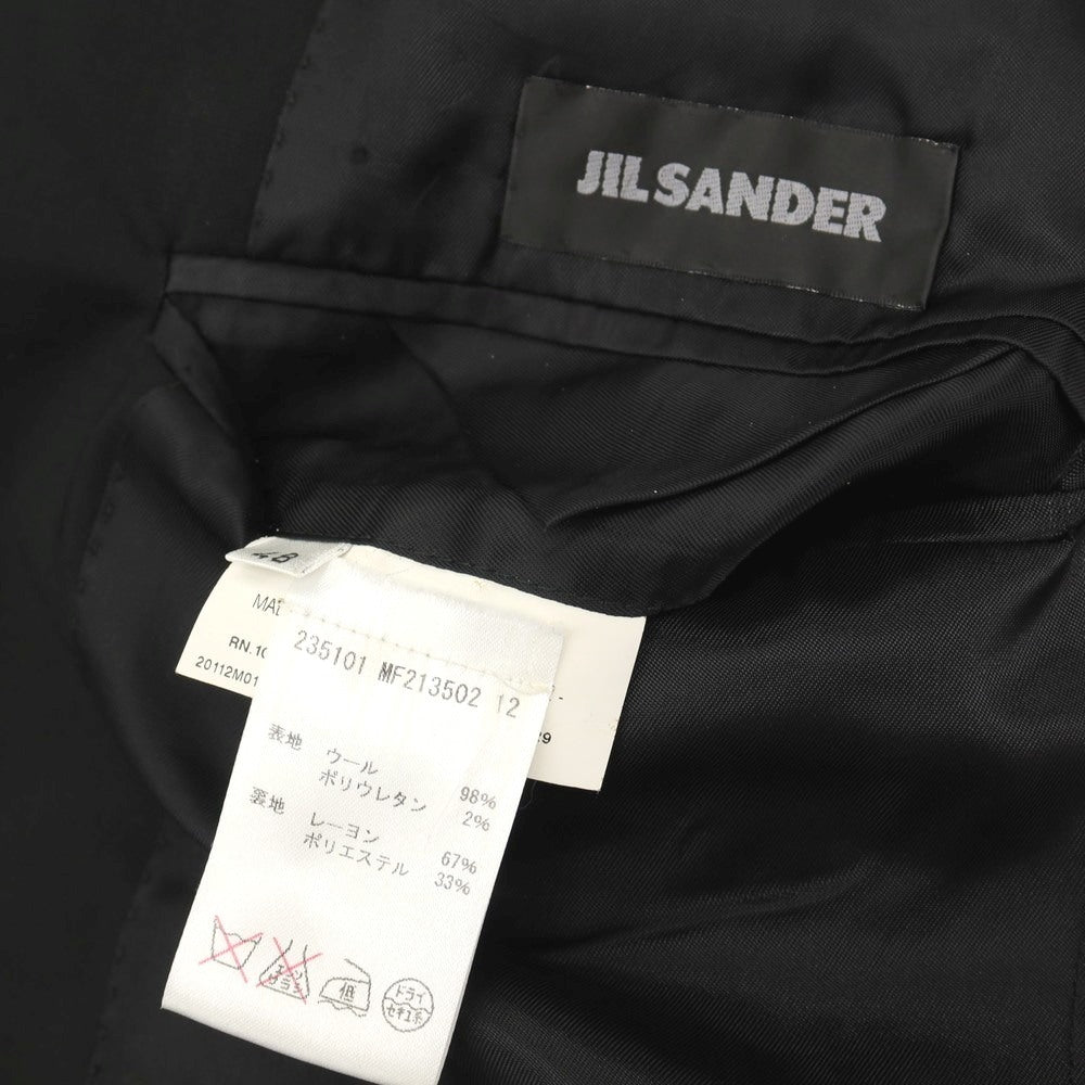 【中古】ジルサンダー JIL SANDER ウールポリウレタン 2つボタンスーツ ブラック【サイズ48】【 状態ランクC 】【 メンズ 】